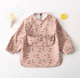 Cherry - Toddler & Baby Long Sleeve Waterproof Apron Smock Bib.